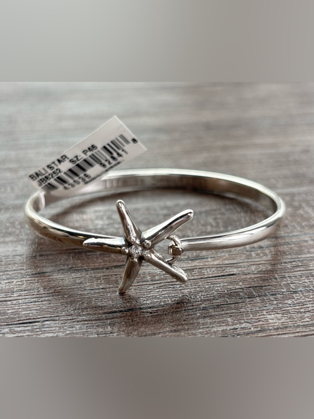 Brighton Silver Starfish Bracelet with Crystal Accent